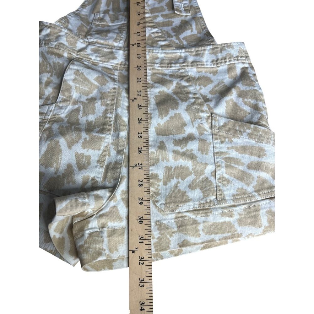 Anthropologie Maeve Gardeners Apron Shortalls Romper Neutral Women Size 6 - Picture 14 of 16